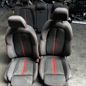 Sportstoelen set zwart stof met rode accenten F45