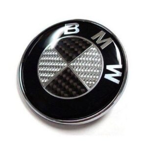 carbon logo motorkap 82mm DIV MODELLEN.  2 PINS